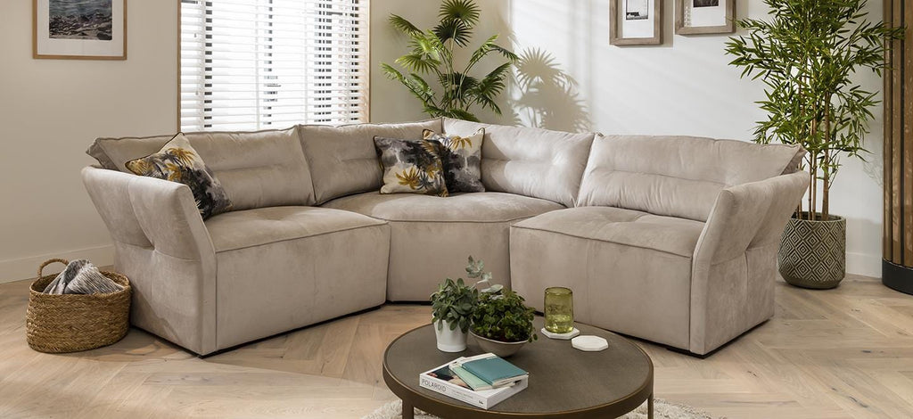 Quatropi 4 Seater Modular Corner Sofa - Snuggle Chair, L-Shape, Salsa 242x242cm