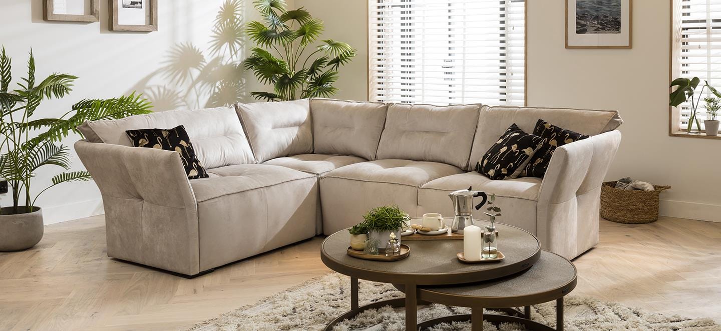 Quatropi 3 Seater Modular Corner Sofa - Left Hand L-Shape, Salsa 271x260cm