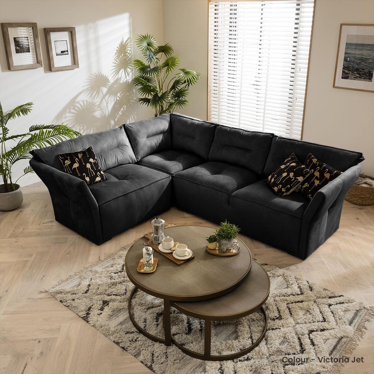 Quatropi 3 Seater Modular Corner Sofa - Left Hand L-Shape, Salsa 271x260cm