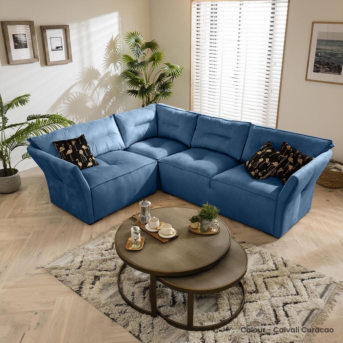 Quatropi 3 Seater Modular Corner Sofa - Left Hand L-Shape, Salsa 271x260cm
