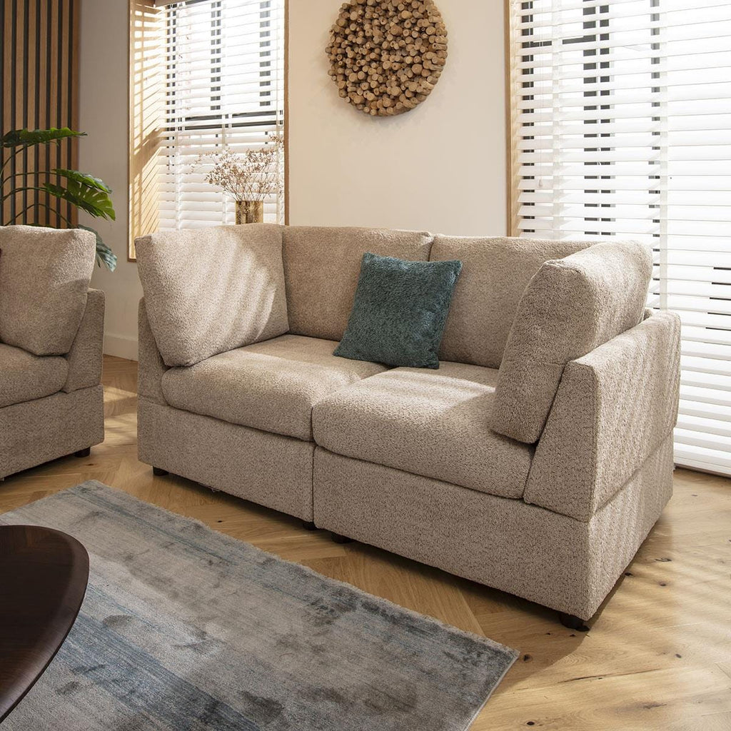 Sully 5 Seater Modular 3 & 2 Seater Sofa Set Biscuit Beige Boucle 1+2S