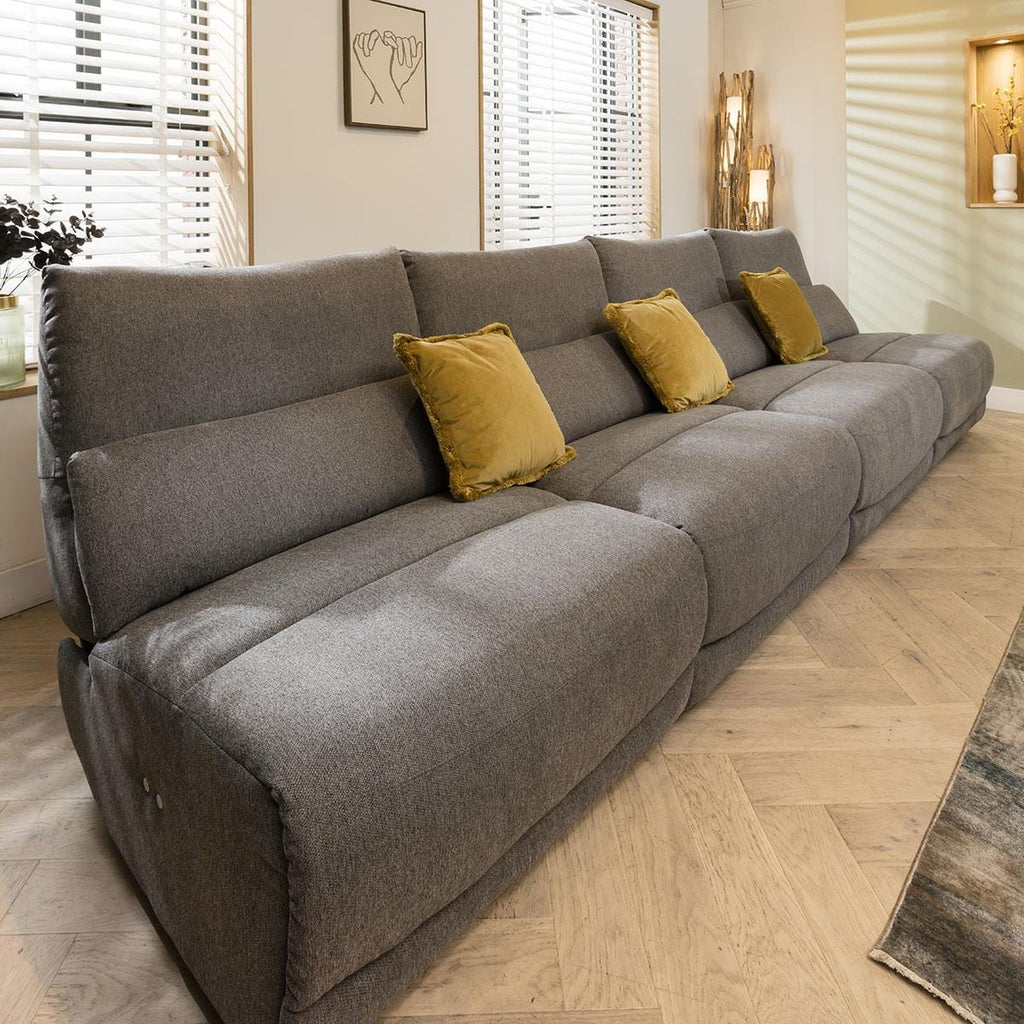 Jacob 5 Seater Modular Recliner Sofa - Grey S42R