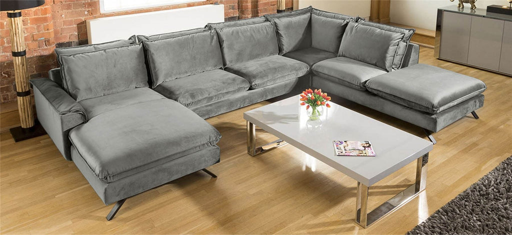 Ellie Extra Large U Shape Modular Cinema Sofa Many Fabrics 3.8x2.6x1.8m