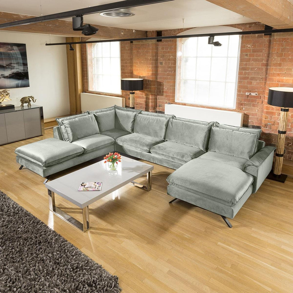 Ellie Extra Large U Shape Modular Cinema Sofa Many Fabrics 3.8x1.8x2.6m