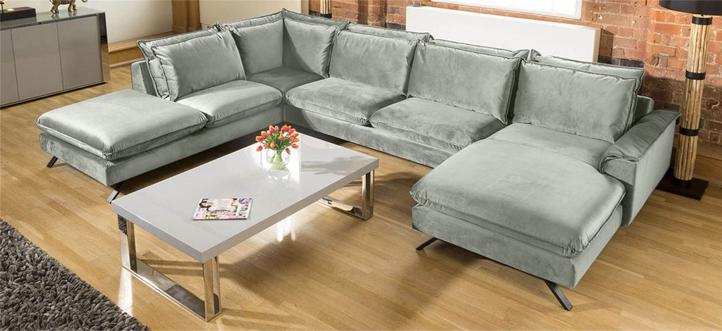 Ellie Extra Large U Shape Modular Cinema Sofa Many Fabrics 3.8x1.8x2.6m