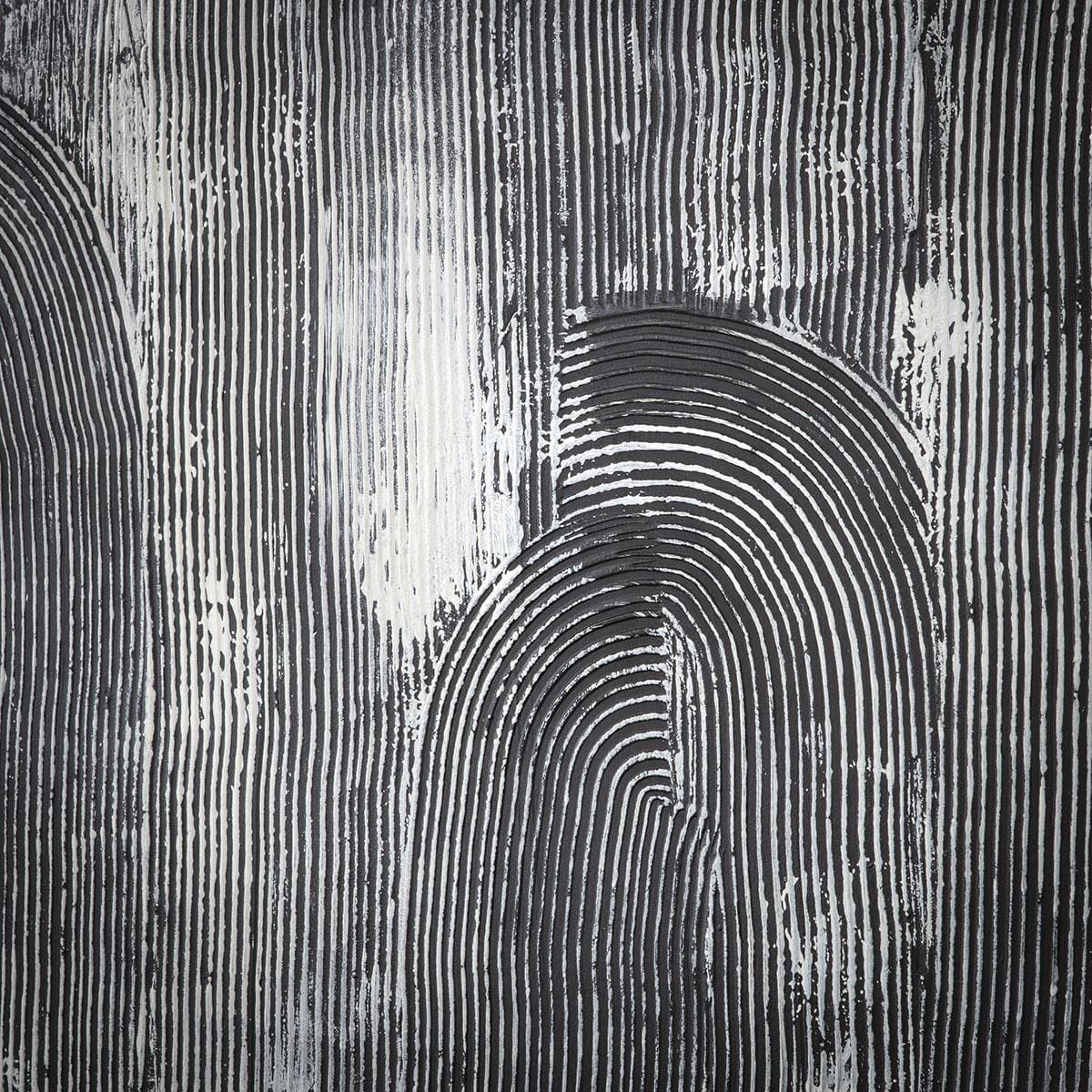 Absract Framed Wall Artwork Black & Grey 120x90cm