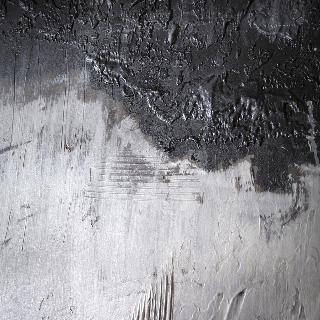 Absract Framed Wall Artwork Black & Grey 90x120cm