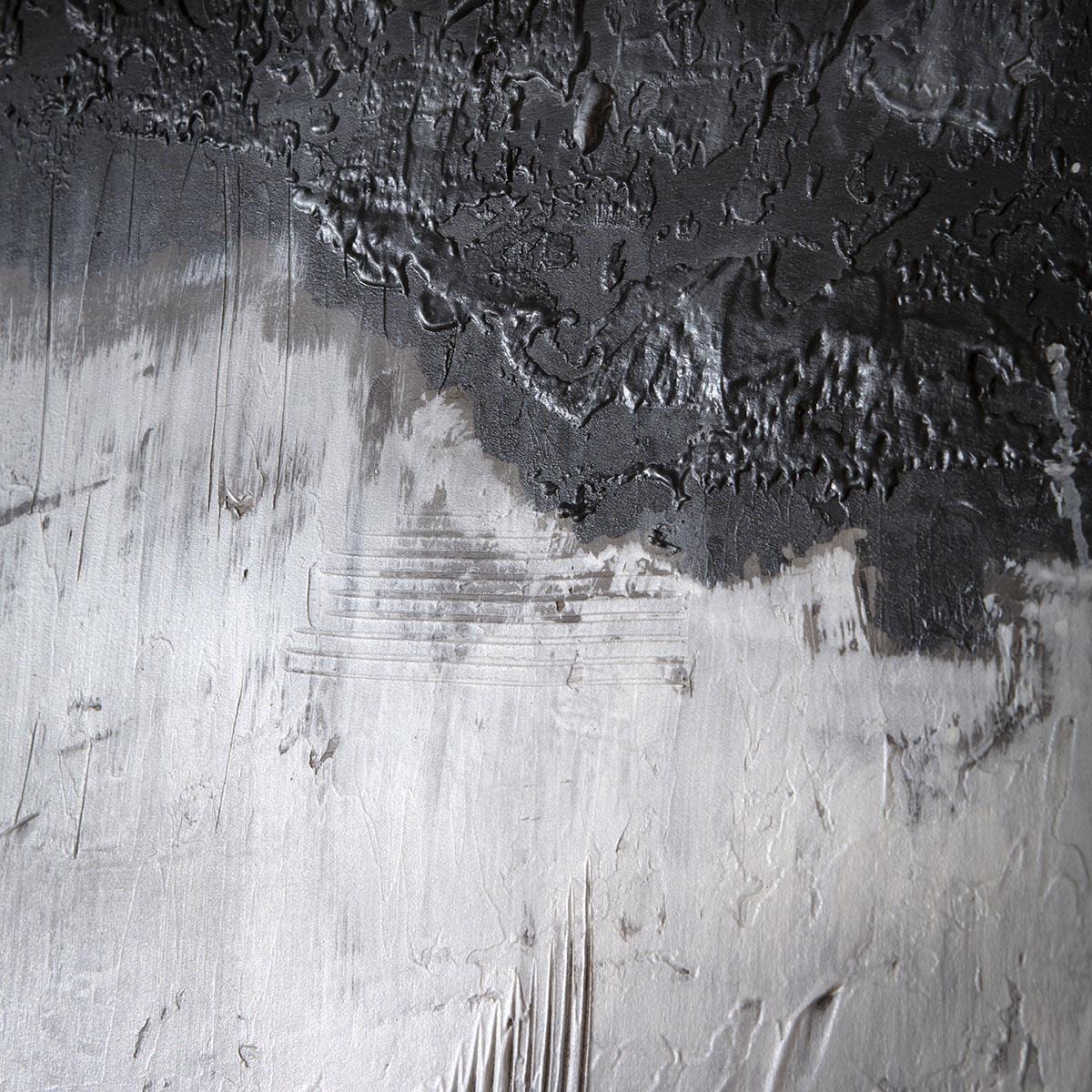 Absract Framed Wall Artwork Black & Grey 90x120cm