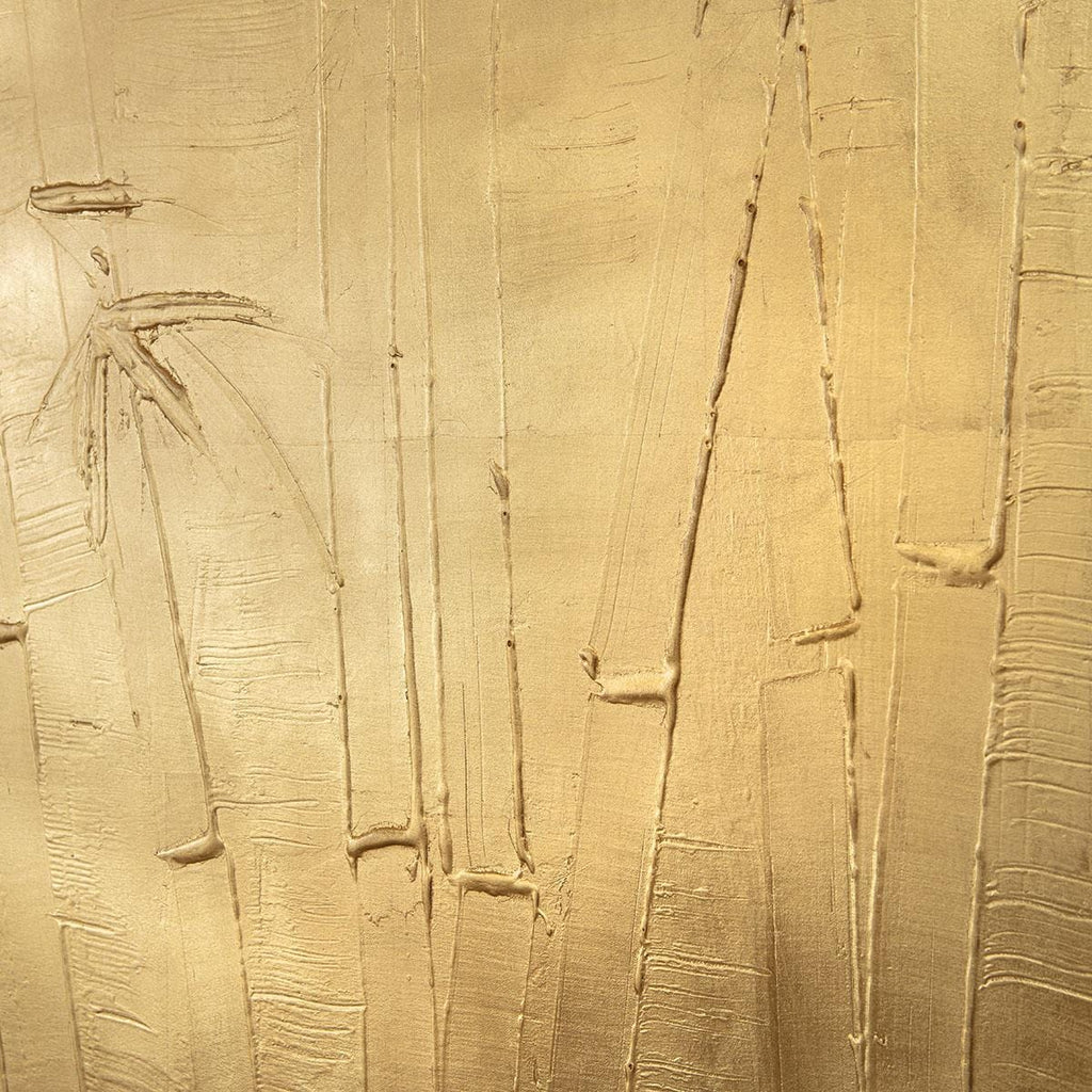 Abstract Framed Wall Artwork Gold Foil 150x120cm