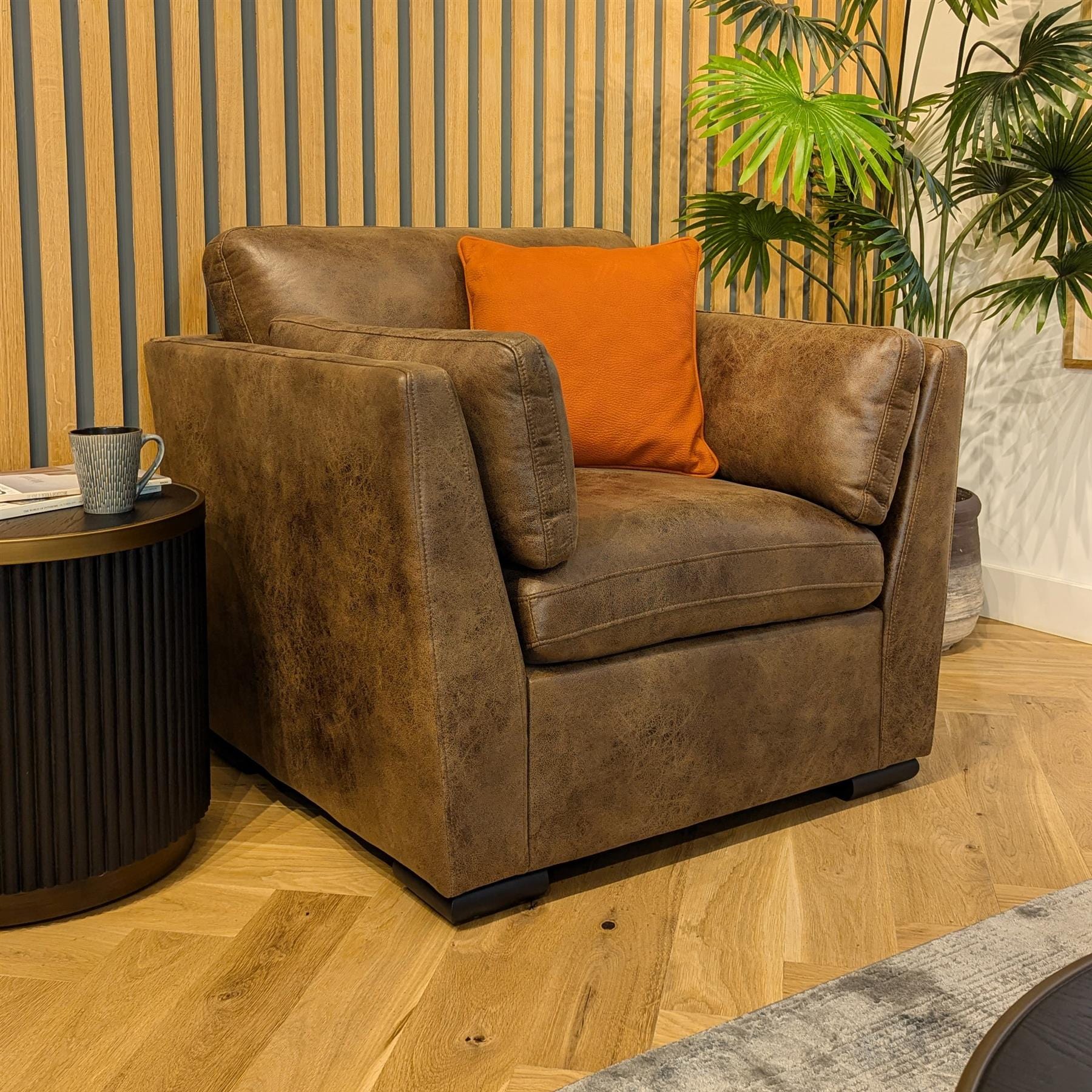 Mikey Armchair Brown 98x90cm