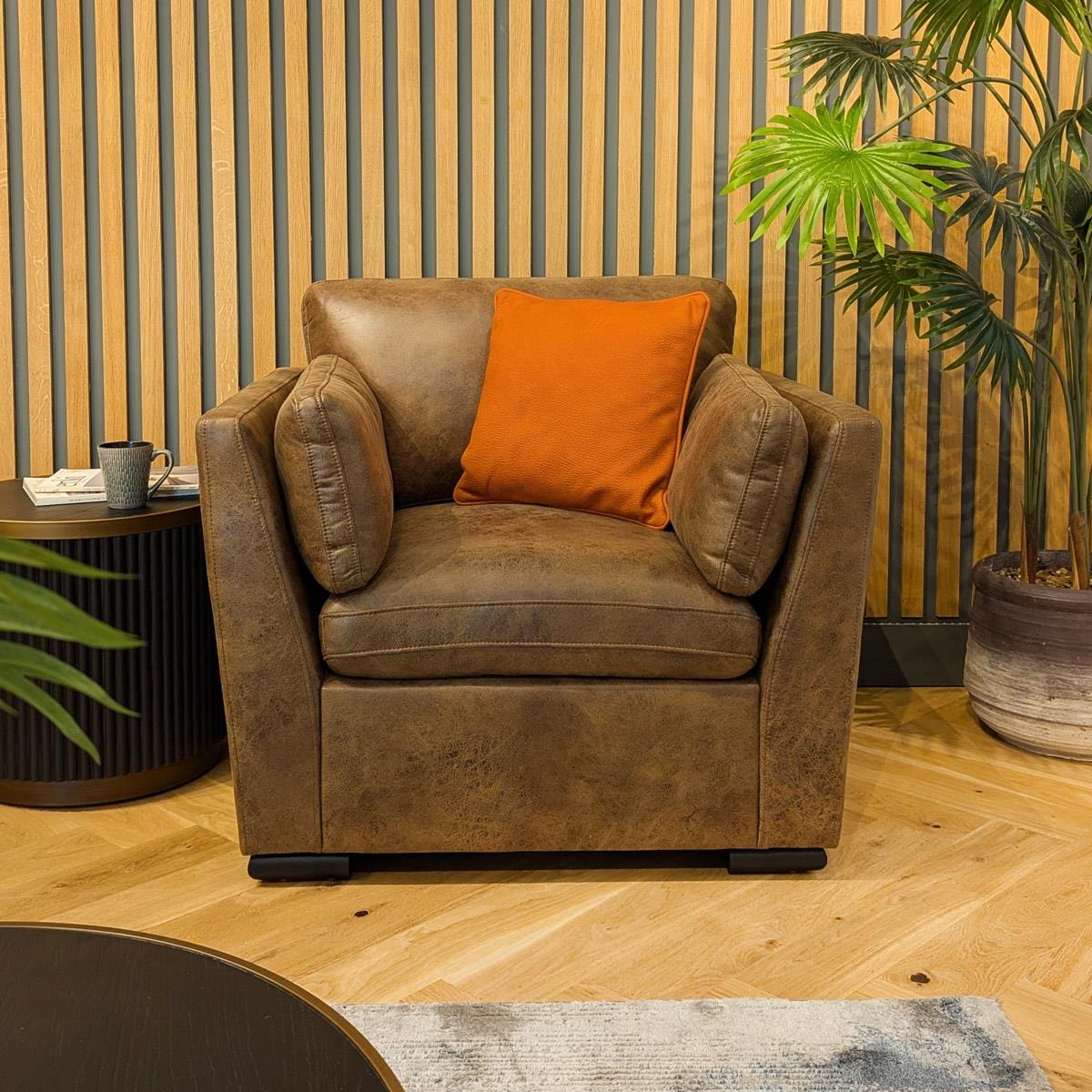 Mikey Armchair Brown 98x90cm