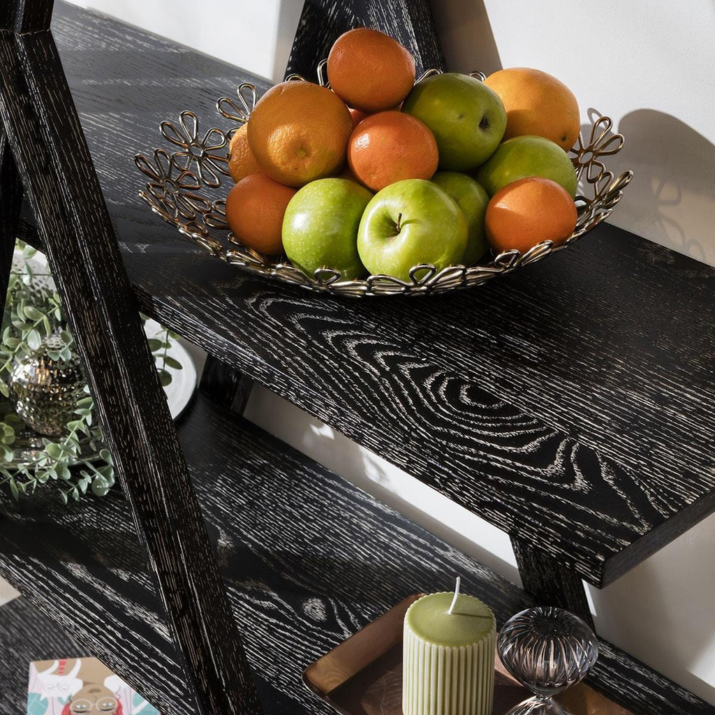 Brunel Bookshelf Shelving Unit Antique Black 100x180cm