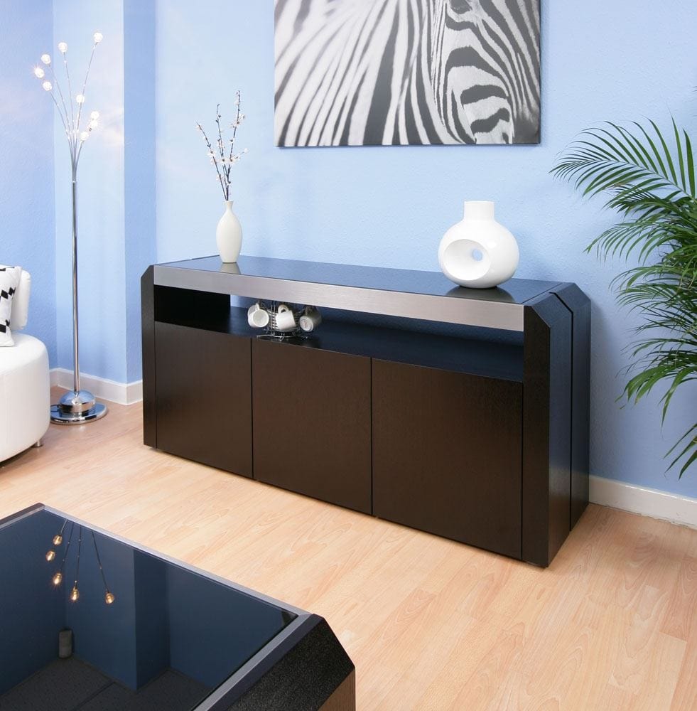Modern Designer Oak Sideboard Cabinet Buffet in Black Oak 1.7mtr 701M
