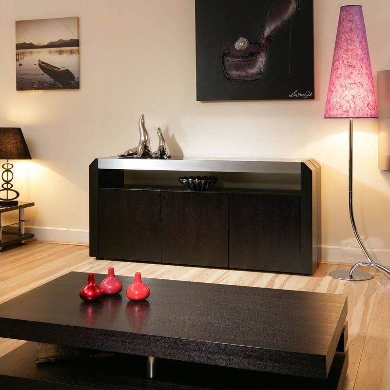 Modern Designer Oak Sideboard Cabinet Buffet in Black Oak 1.7mtr 701M