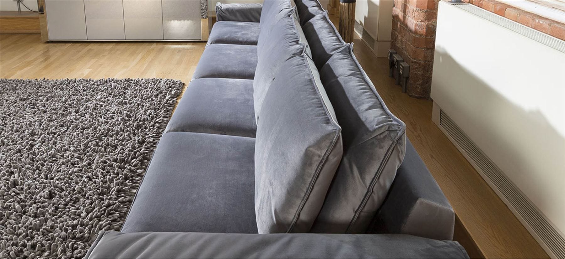 Ellie Range Extra Large 4 Seater Modular Straight Sofa Many Fabrics 4.1m