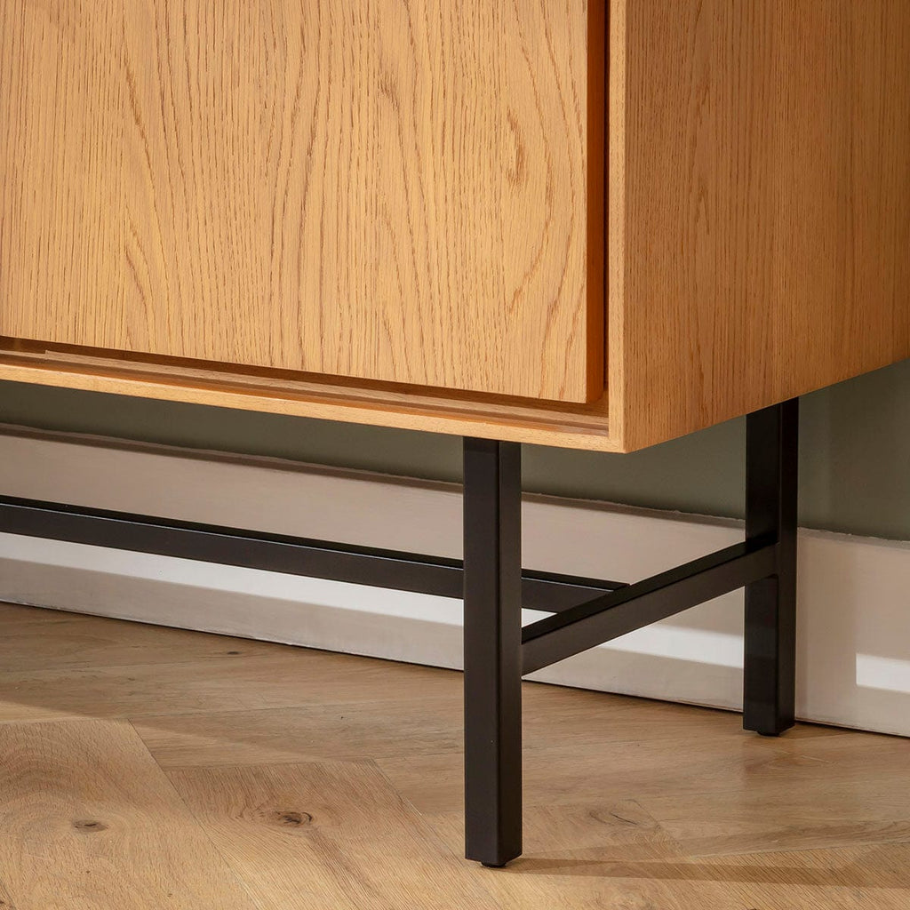 Grado Extra Large Sideboard Cabinet Buffet Light Oak Wood Veneer 240cm