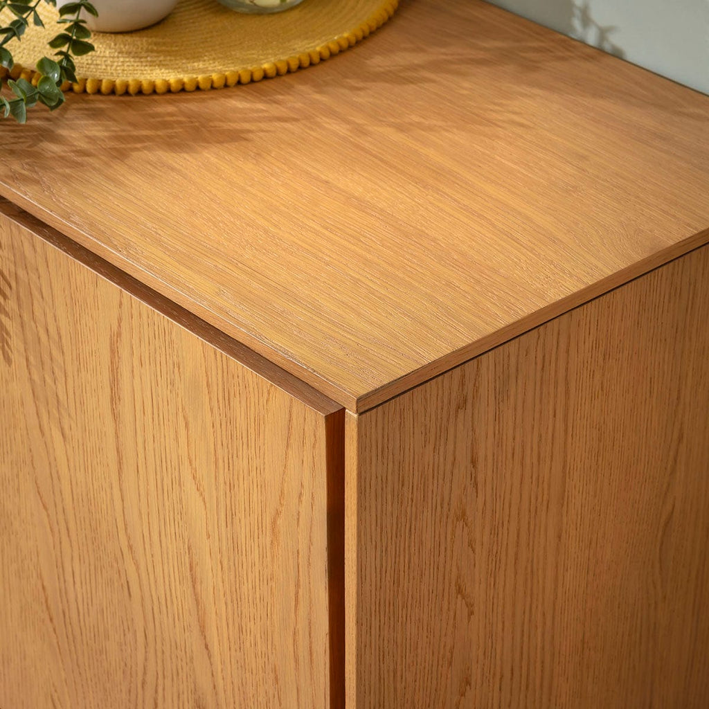 Grado Extra Large Sideboard Cabinet Buffet Light Oak Wood Veneer 240cm