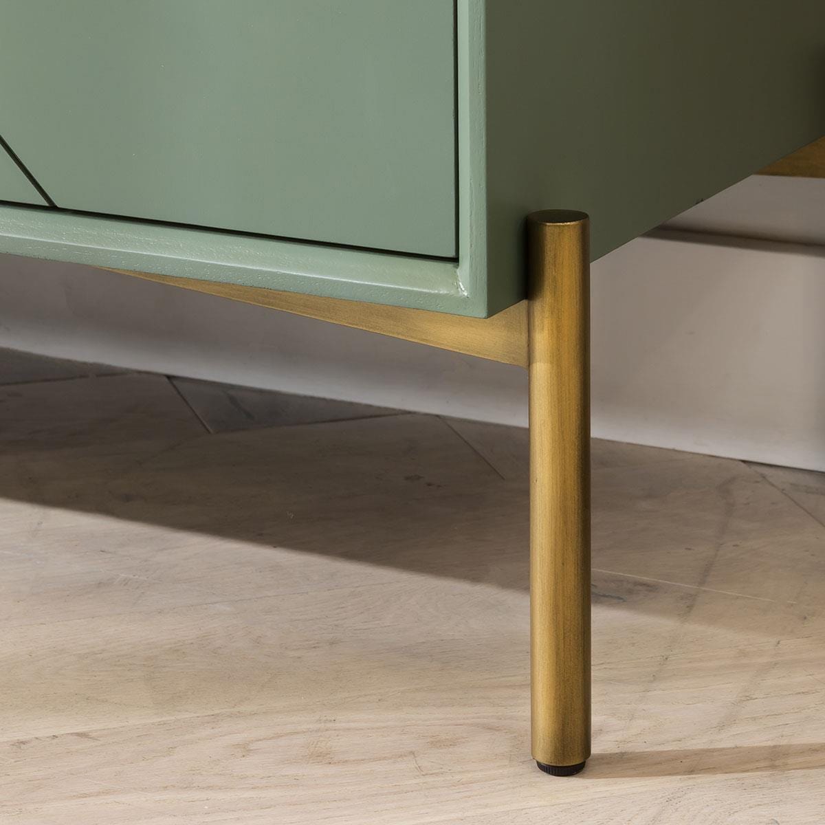 Galen 4 Door Geometric Sideboard Buffet Green 165cm