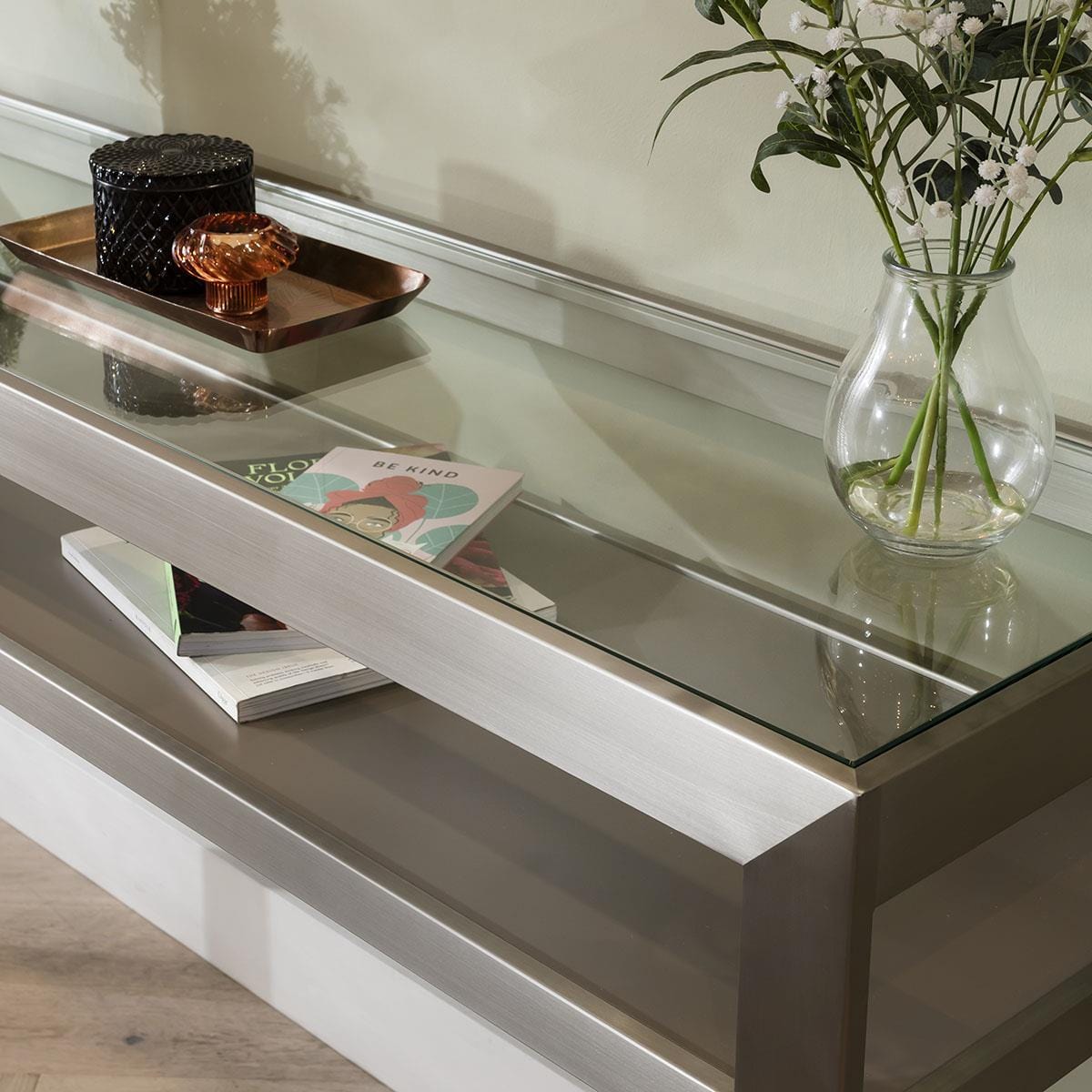 Jade Sofa Hallway Console Table Taupe 150cm