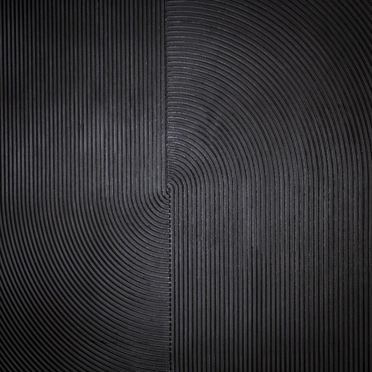 Hand-Carved Framed Wall Artwork Black 80x120cm