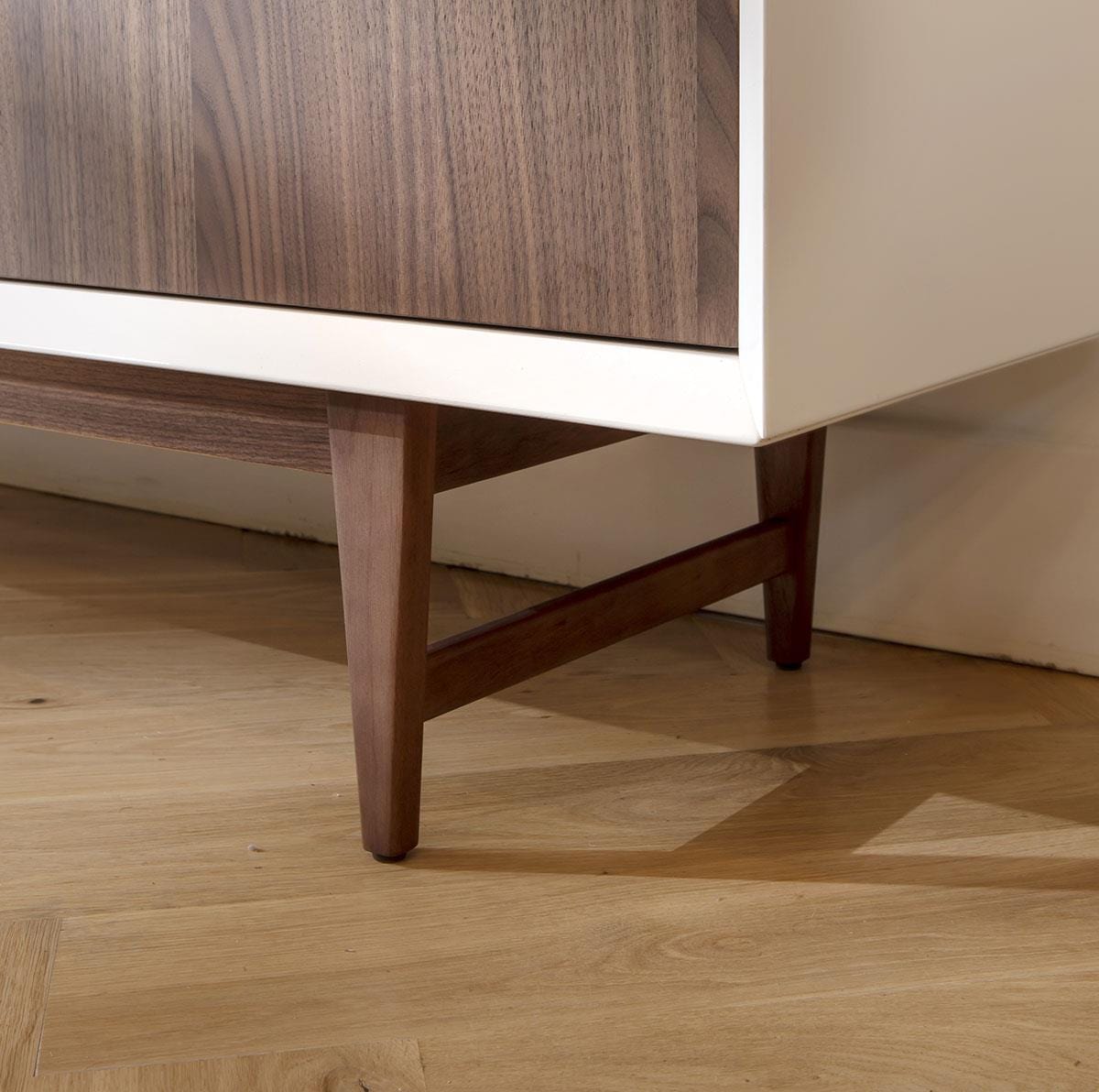 Sito Walnut & Gloss White Sideboard Buffet 180cm