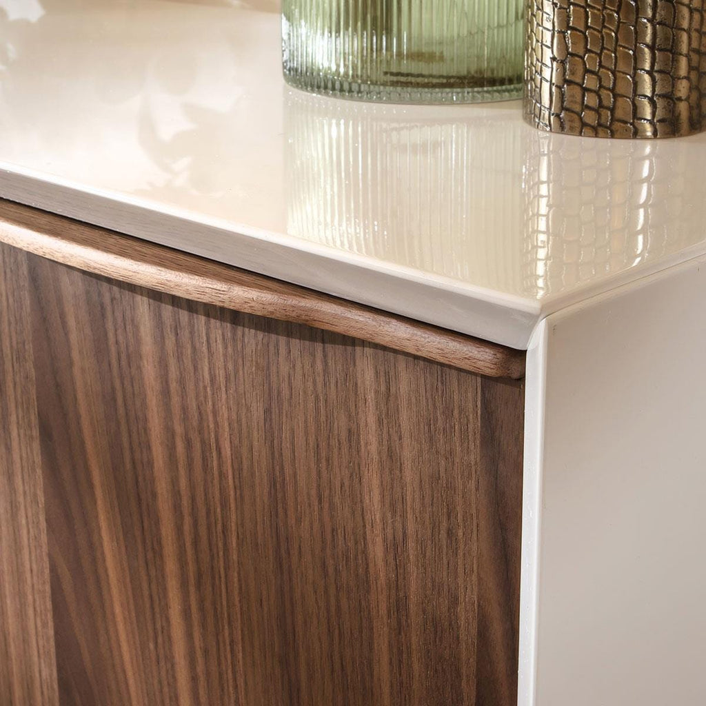 Sito Walnut & Gloss White Sideboard Buffet 180cm