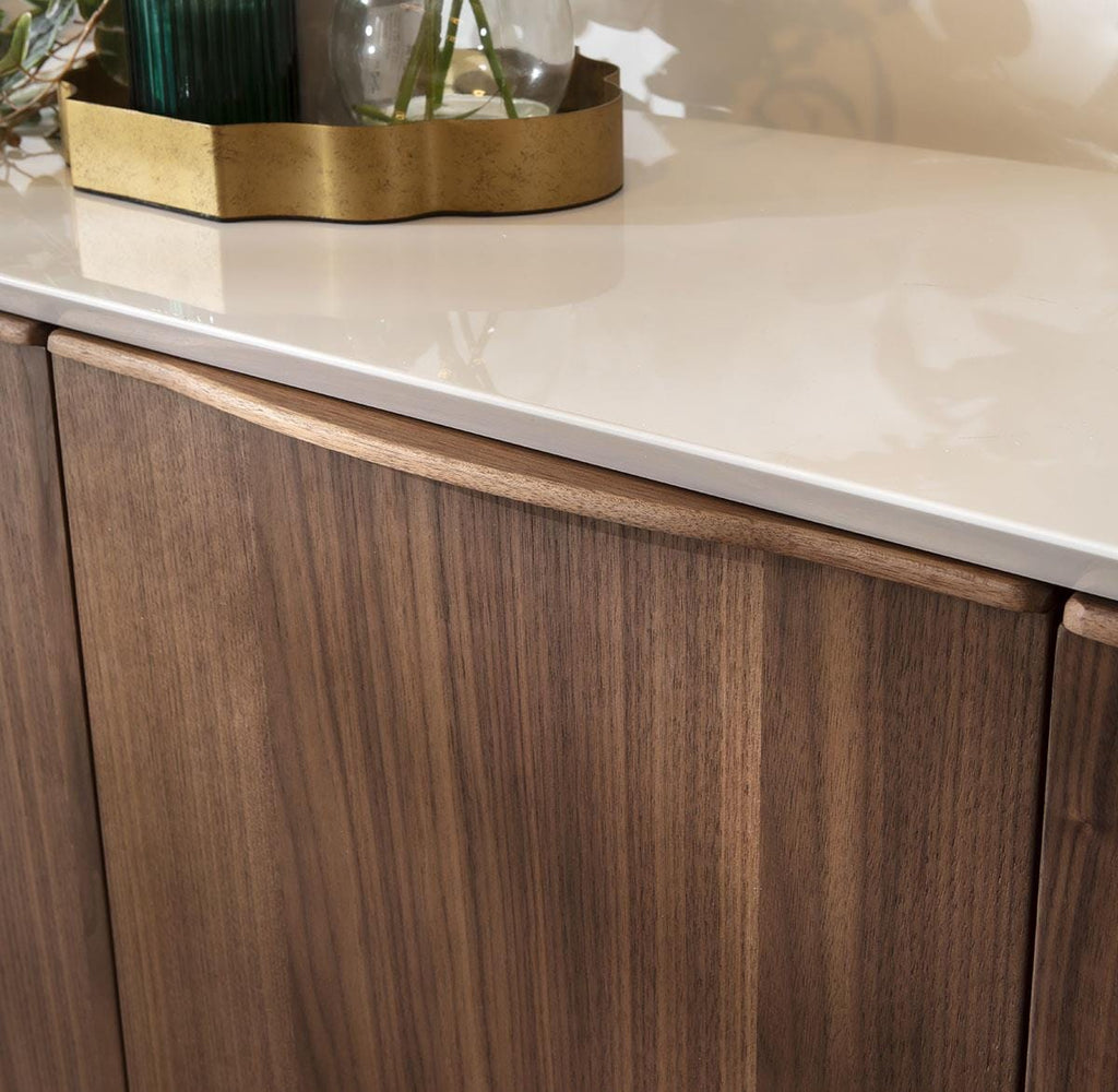Sito Walnut & Gloss White Sideboard Buffet 180cm