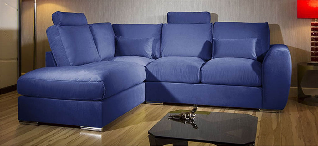 Modern L Shape Sofa Set Settee Corner Group 265x210cm Grey Fabric L