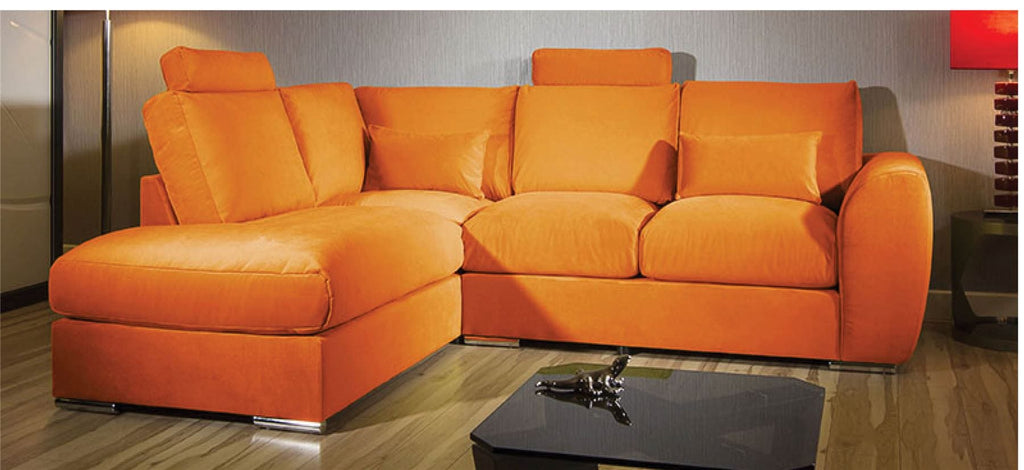 Modern L Shape Sofa Set Settee Corner Group 265x210cm Grey Fabric L