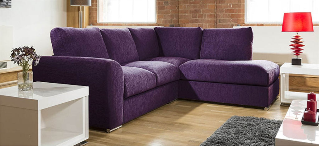 Modern L Shape Sofa Set Settee Corner Group 265x210cm Grey Fabric R