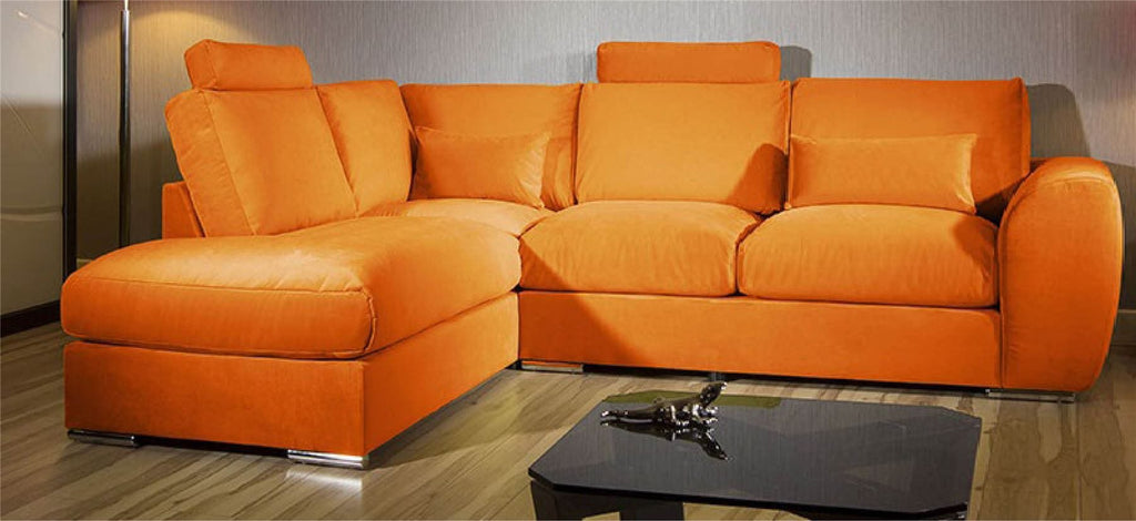 Modern L Shape Sofa Set Settee Corner Group 305x210cm Grey Fabric L