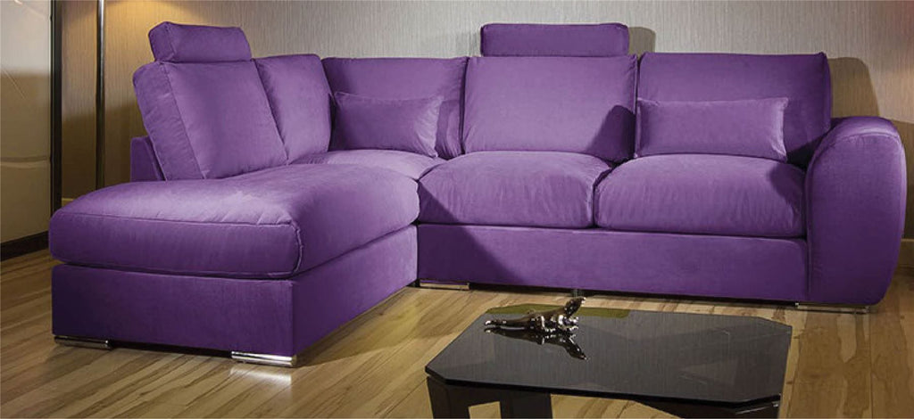 Modern L Shape Sofa Set Settee Corner Group 305x210cm Grey Fabric L