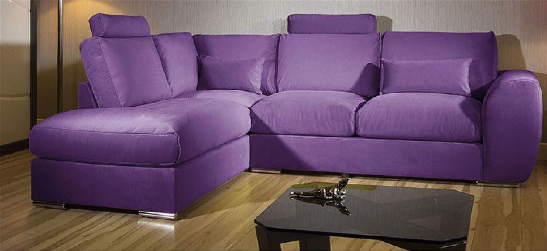 Modern L Shape Sofa Set Settee Corner Group 305x210cm Grey Fabric L