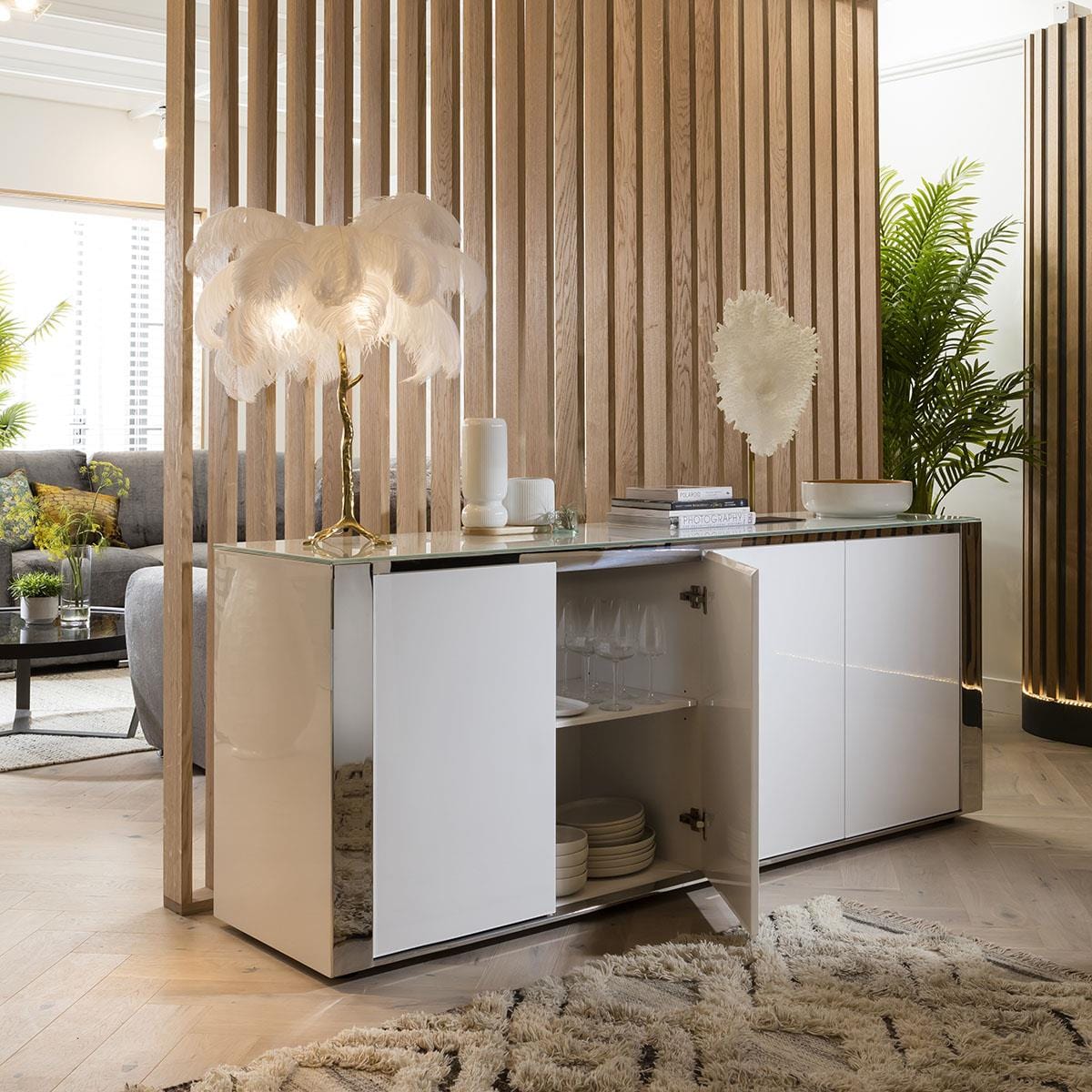 Sophie 4-Door Sideboard Cabinet 200cm White