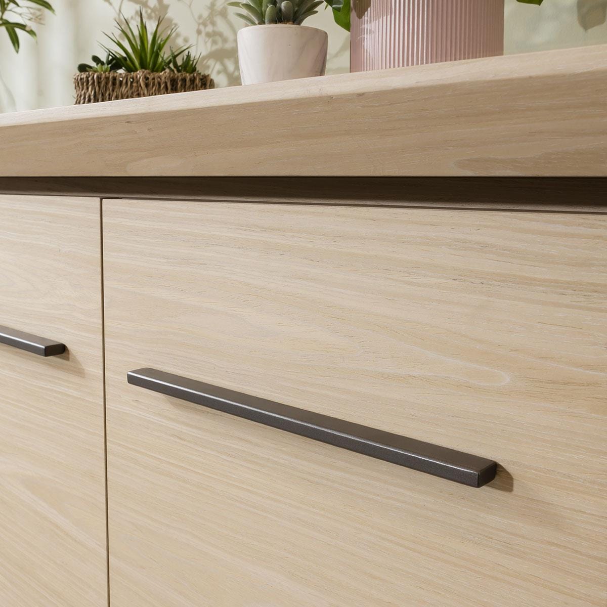 Boston 4-Door Sideboard Cabinet Natural Oak