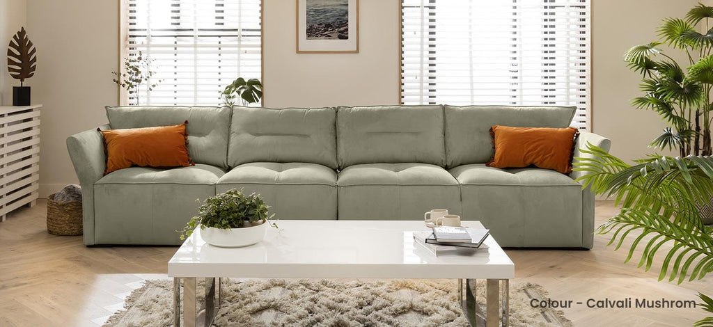 Quatropi 4 Seater Modular Sofa - Straight, Salsa 348x97cm