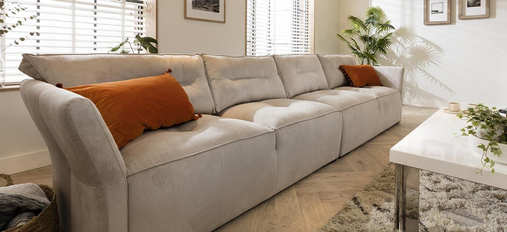 Quatropi 6 Seater Modular Sofa - Straight, Salsa 420x97cm