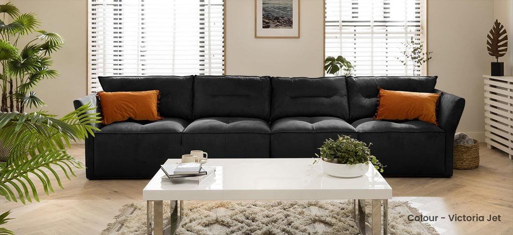 Quatropi 6 Seater Modular Sofa - Straight, Salsa 420x97cm