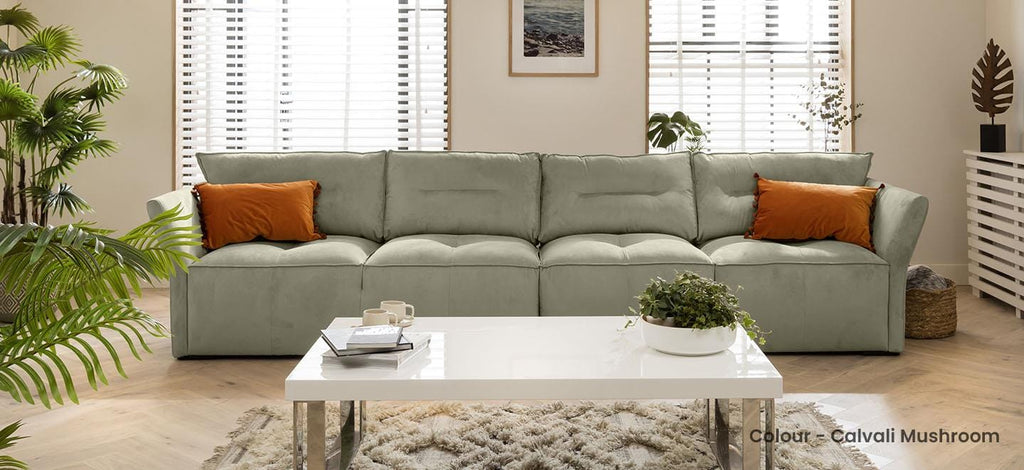 Quatropi 6 Seater Modular Sofa - Straight, Salsa 420x97cm
