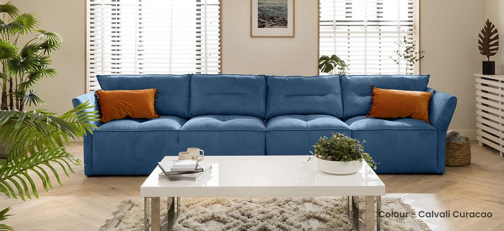 Quatropi 6 Seater Modular Sofa - Straight, Salsa 420x97cm