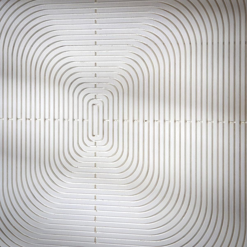 Large Hand-Carved Framed Wall Artwork White 120x130cm