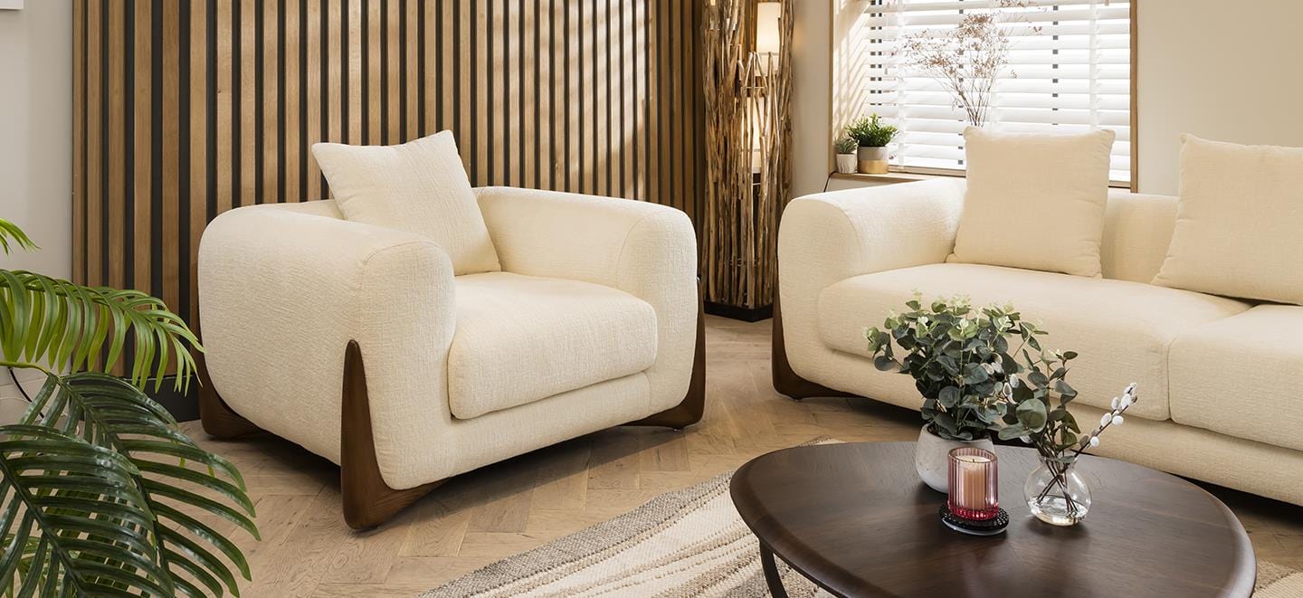 Millie Oversized Armchair Cream Chenille