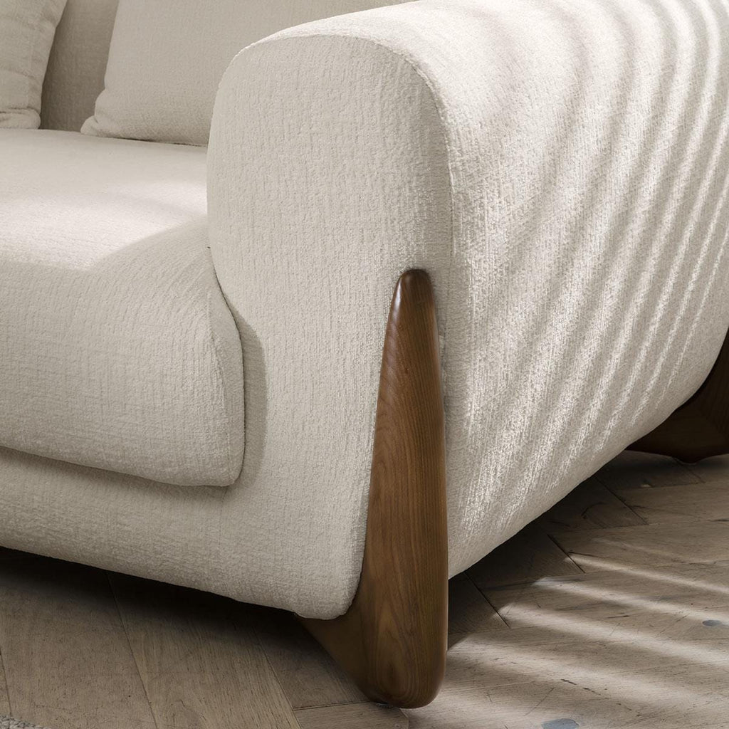 Millie Oversized Armchair Cream Chenille