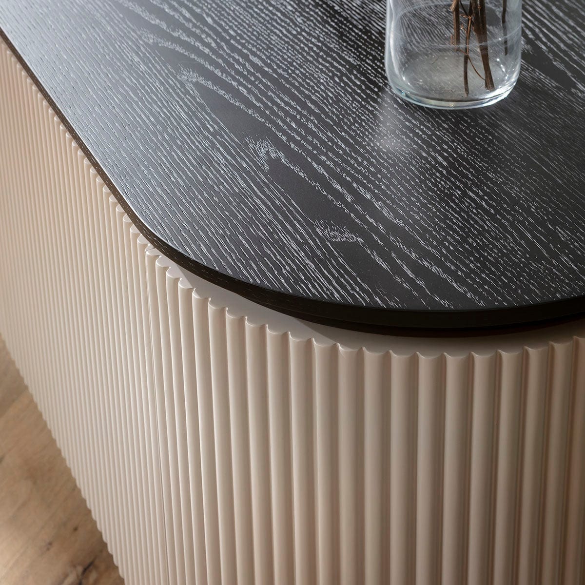 Laura Modern TV Stand Cabinet Matte Chalk 210cm