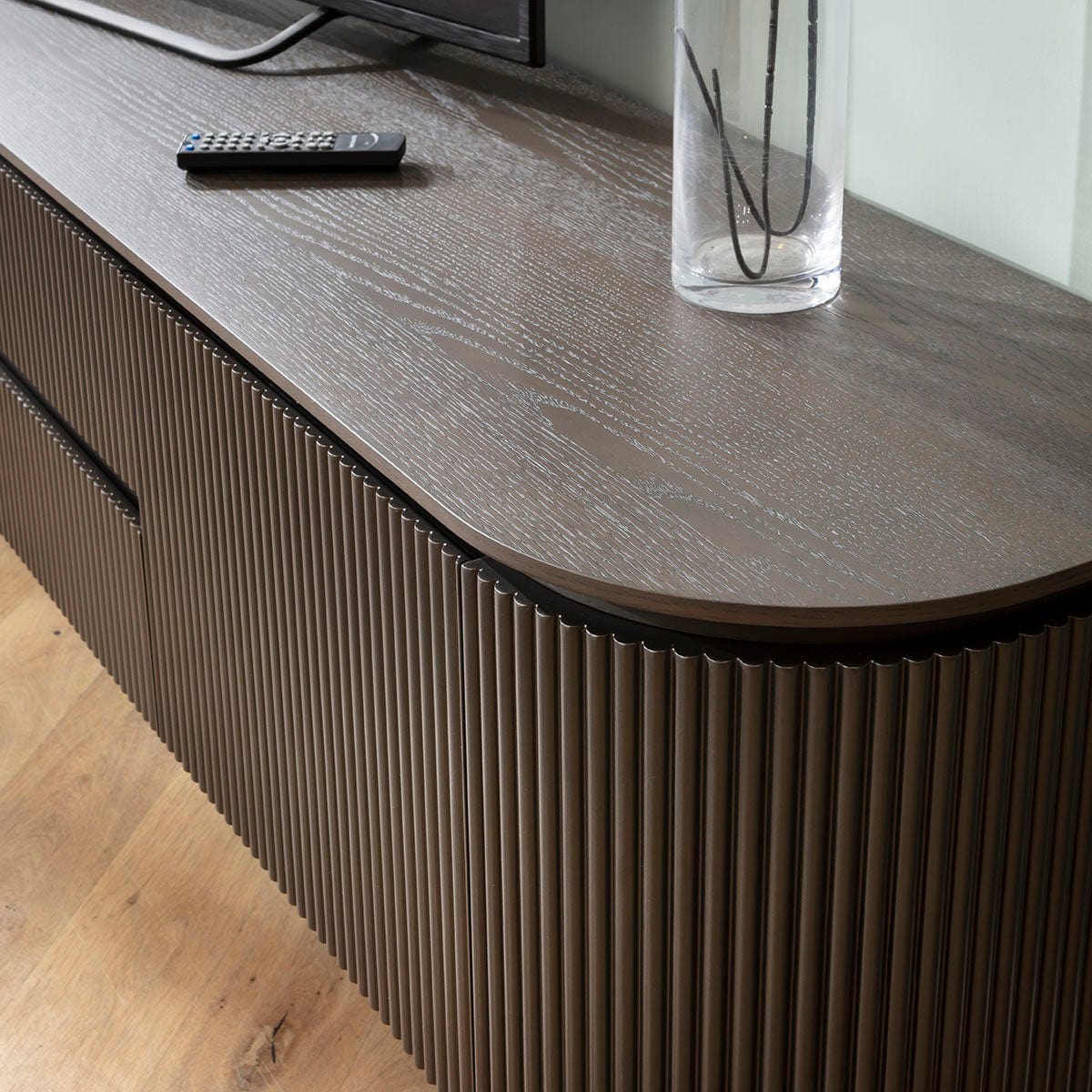 Laura Modern TV Stand Cabinet Space Grey 210cm