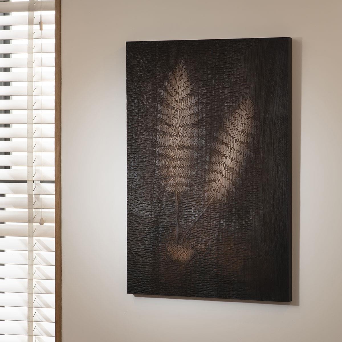 Large Wall Panel Artwork Black & Brown 60x90cm