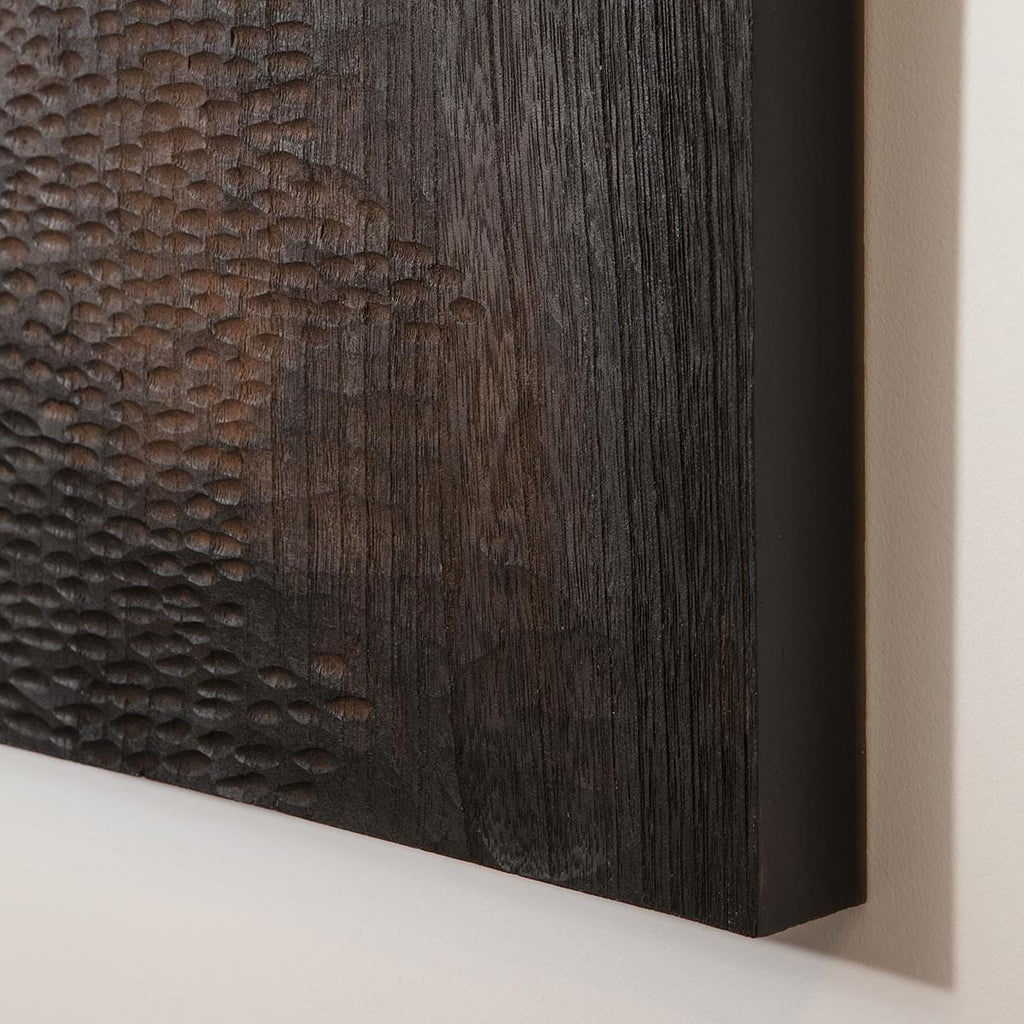 Large Wall Panel Artwork Black & Brown 60x90cm