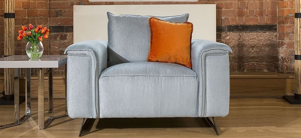 Quatropi Effie Range Modern Luxury Armchair Many Fabrics Available 1.0m