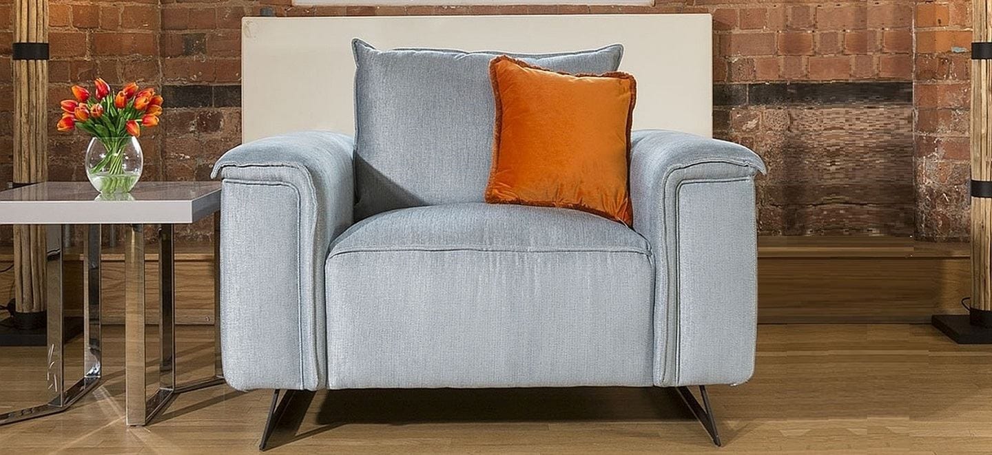 Quatropi Effie Range Modern Luxury Armchair Many Fabrics Available 1.0m