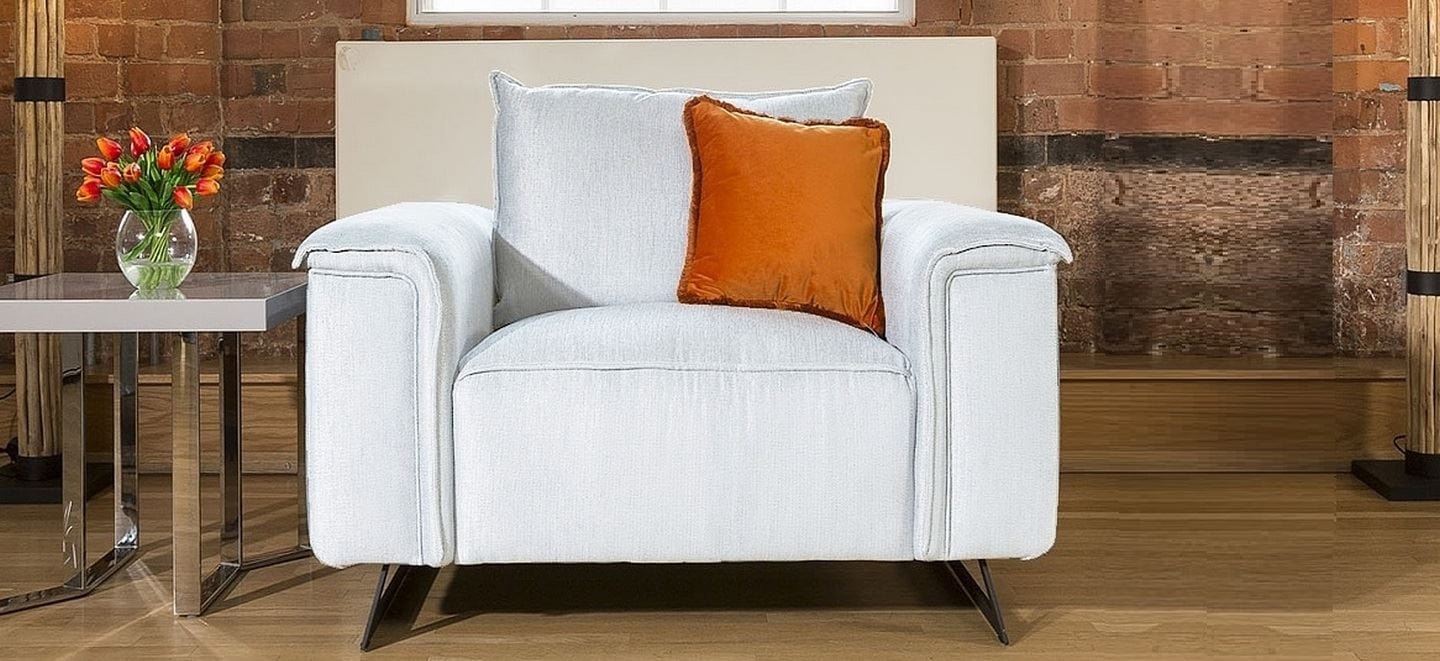 Quatropi Effie Range Modern Luxury Armchair Many Fabrics Available 1.0m